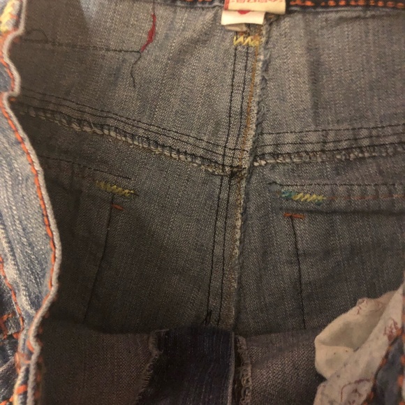 STRAIGHT FLAP RED/ORANGE STITCH MENS JEAN - Picture 11 of 16